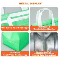 Sac isotherme réutilisable en non-tissé laminé imprimé sur mesure pour pique-nique, transport en voiture, nourriture pour bébé, fruits, conservation de la fraîcheur, scellé