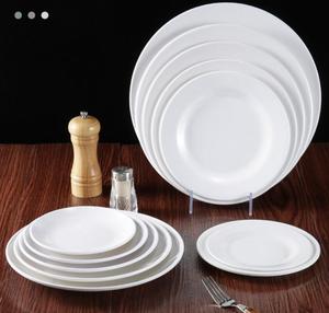 Platos de Cena de Melamina Blancos Sólidos para Restaurante y Hogar con Logo Personalizado - Product Image 5