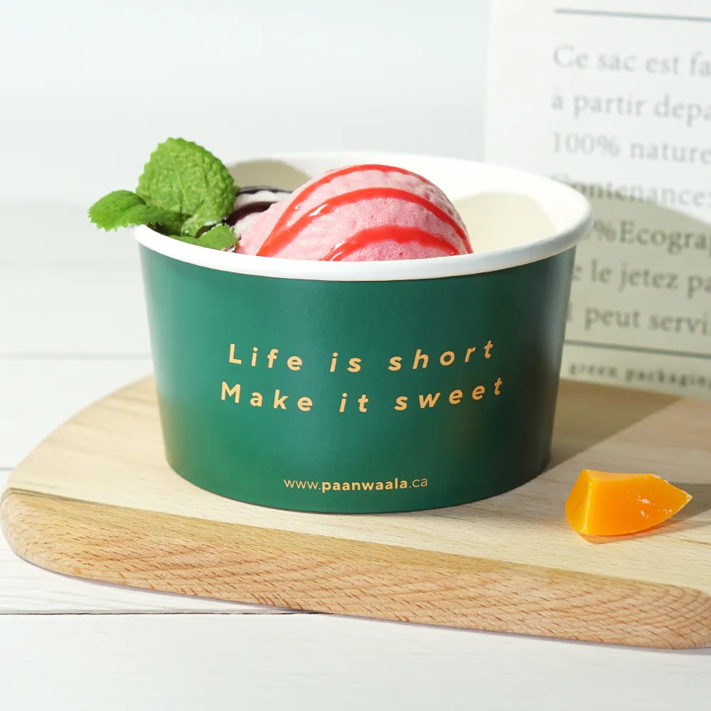 Wholesale Food Grade Customized Printed Disposable Ice Cream Paper Bucket with lid