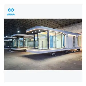 Fábrica china de lujo moderno prefabricado móvil pequeñas casas portátil cápsula espacial recipiente contenedor casa para hotel