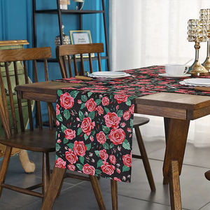 Di alta qualità Wedding rosa fiore stampato modello poliestere Runner da tavolo stampa <span class=keywords><strong>digitale</strong></span> da tavolo Runner per la festa di matrimoni - Product Image 5