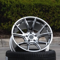 Rines Forjados Triples Cromados CF5V Personalizados de 19/20'' con Diseño Cóncavo Profundo y Radios CNC para Mustang S550, Tesla, 370Z, WRX, Audi y Corvette