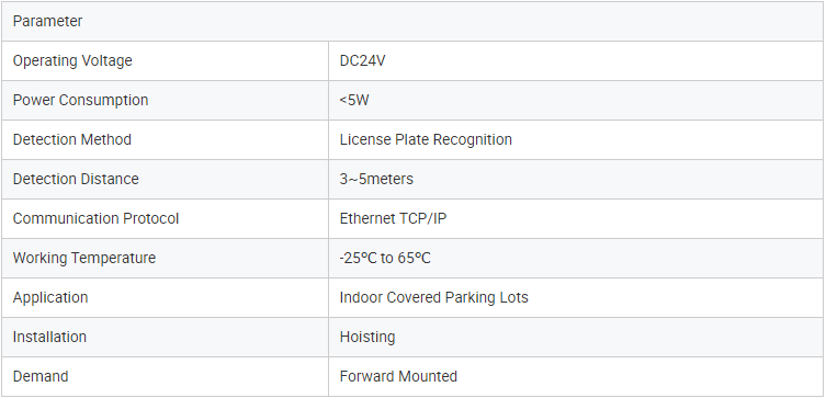 1-3 spaces LPR camera parking video guidance control system for network connection