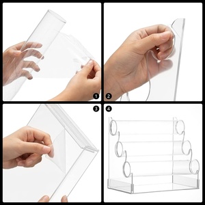 Rõ ràng Acrylic Vòng đeo tay chủ với <span class=keywords><strong>3</strong></span> <span class=keywords><strong>Tier</strong></span> Kệ trang sức tổ chức đứng và hiển thị cho cửa hàng Countertop Máy tính để bàn cổ tay đồng hồ - Product Image 4