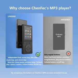 Lecteur de musique intelligent avec mémoire interne de 32 Go, prend en charge les cartes TF jusqu'à 128 Go, corps métallique, lecteur <span class=keywords><strong>MP3</strong></span> avec haut-parleur intégré, audio sans perte - Product Image 5