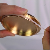 Logo somptueux personnalisé couvercle de luxe en alliage de zinc en or avec anneau en silicone marque privée couvercle de miroir plat bougie couvercle en métal pour pot à bougie