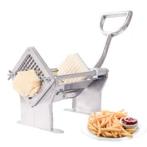 Commerciële Handmatige Frieten Chips Cutter Machine Aardappel Chip Snijder