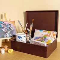 Boîtes en bois créatives Deco XL marron pour thé, chocolat, fromage, avec couvercle à charnière, boîte cadeau en bois massif d'un fabricant de premier plan