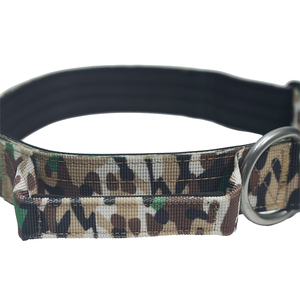 Collier tactique camouflage pour chien avec poignée, collier en nylon robuste rembourré et doux avec boucle en métal pour grands chiens - Product Image 3