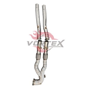 ท่อลงสแตนเลสเกรดพรีเมียม Vortex พร้อมแผ่นกันความร้อนและท่อเชื่อมสำหรับ Audi RS3 8Y 2.5T ปี 2022-2026 - Product Image 2