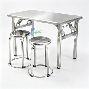 <span class=keywords><strong>Mesa</strong></span> <span class=keywords><strong>de</strong></span> Trabajo <span class=keywords><strong>Plegable</strong></span> Rectangular Moderna <span class=keywords><strong>Mesa</strong></span> <span class=keywords><strong>de</strong></span> <span class=keywords><strong>Comedor</strong></span> <span class=keywords><strong>de</strong></span> Acero Inoxidable para Restaurante Hogar Boda Conferencia y Eventos - Product Image 3