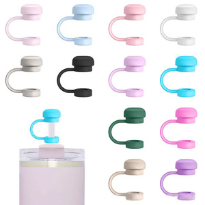 Venta al por mayor Gran oferta silicona Ice King Cup taza de café tapa de paja 8-10mm enchufe a prueba de polvo taza de coche cubiertas de paja de dibujos animados - Product Image 2