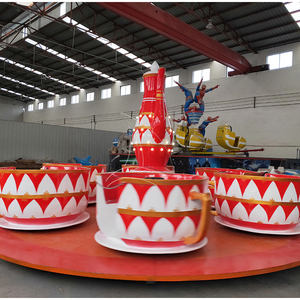 Trailer Mounted Kids Amusement Lunapark Carnival Movible Rotary Rides Portable Coffee Cup Ride 24 Asientos Personalizado para la venta - Product Image 6