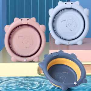 Vente chaude lavabos petits enfants pliable pied ensemble enfants lavage salle de bain main bambin bassins - Product Image 3