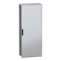 Armoire de sol à porte simple NSYSFN20840P, acier galvanisé, IP55, noir, gris, 800 mm x 400 mm 2000 mm, série PanelSeT SFN