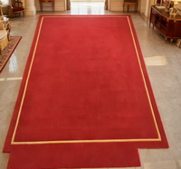 Tapis en laine/tencel touffeté fait main, résistant aux animaux domestiques, imperméable, pour salon