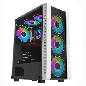 측면 패널 풀 타워 컴퓨터 게임 ATX 케이스 컴퓨터 케이스 및 타워 캐비닛 유리 게이머 PC 데스크탑 스톡 플라스틱 Itx 케이스