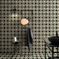 Mosaïque en marbre naturel découpée sur mesure, résistante à l'usure, pour la décoration des sols et des murs intérieurs, facile à nettoyer