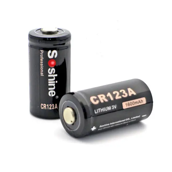 Soshine CR123A 3.0V 1600mAh high capacity Primary Lithium Battery for digital cameras