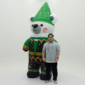 Costumes de mascotte d'ours gonflables à prix compétitif pour la publicité, grandes mascottes d'ours gonflables de 2,2 m pour la scène et la danse - Product Image 3