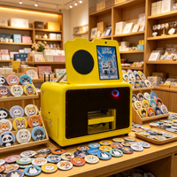 Imprimante UV Reeleyin Cool Badge pour les boutiques de cadeaux, impression personnalisée en couleur, scanner intelligent de code QR pour imprimer, machine d'impression A5