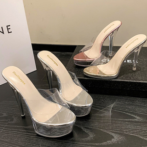 Zapatos de Plataforma de 11CM/13CM/15CM, Sandalias Transparentes de Tacón Alto para Mujeres y Señoras - Product Image 3