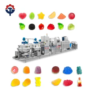 Linha automática de produção de doces macios para gelatina, pectina, ursinho de goma, máquina de fazer gelatina de frutas