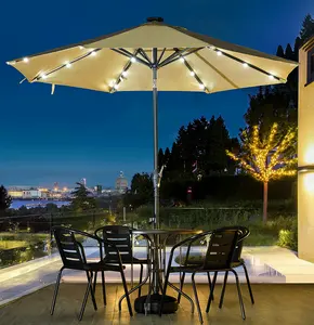 Patio Paraplu Licht Pepsi Parasol Aluminium Cantilever Paraplu Led Patio Exterieur Strand Grote Paraplu Outdoor Tuin Parasol