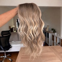 Perruque Lace Frontale en Cheveux Humains Européens Premium, Ligne de Cheveux Naturelle, Mèches Blondes, Dentelle Transparente, pour Femmes Blanches