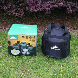 Multifunctional Aluminum Alloy Picnic Pot Set <span class=keywords><strong>Camping</strong></span> Mountaineering Portable 7-Person Picnic Set Outdoor <span class=keywords><strong>Camping</strong></span> Cookware Set - Product Image 5