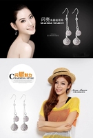 Anting Perak Sterling EZ44 925 Anting Gantung Berkilau Perhiasan Perak