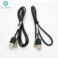Kabel Konektor USB Custom tipe A ke JST PH XH GH SH EH 2 3 4 5 Pin untuk PCB, Kabel USB ke JST, Kabel 4 Pin