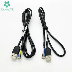 Usb To Usb Custom 28AWG USB 2.0 Male Plug To 5Pin Housing 5P Connect Harness Cable PVC TPE USB Cable