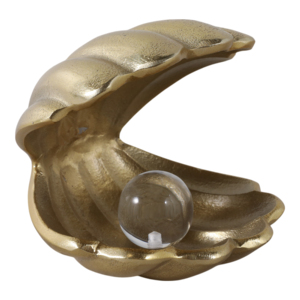 Scultura a Forma di Conchiglia con Perla Acrilica, Statuetta Decorativa per Bagno, Ufficio, Tavolino da Caffè - Product Image 2