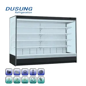 New Style E6 Double Air Curtain Commercial Supermarket Refrigerator Display Cabinet