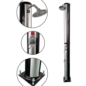 <span class=keywords><strong>Douche</strong></span> <span class=keywords><strong>solaire</strong></span> extérieure 2 sections de haute <span class=keywords><strong>qualité</strong></span> de 38l avec protection de <span class=keywords><strong>douche</strong></span> de pied - Product Image 1