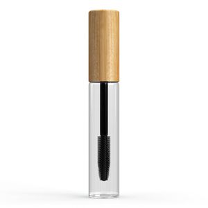 Mascara Lip Gloss <b>Lipstick</b> Tube Container 8ml/10ml Glass Bamboo Screw Cap Square Shaped UV Printing <b>Custom</b> Logo Cosmetic OEM - Product Image 1