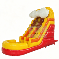 Tobogán Inflable Amarillo de PVC, Portátil y Diseñado para Juegos Comerciales al Aire Libre