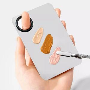 Wholesale Professional Custom Multi-Purpose Makeup and Hair Styling Tools Stainless Steel <b>Eye</b> <b>Shadow</b> Palette Color Mixing Set - Product Image 1