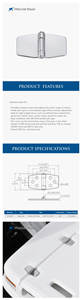 Customized Furniture Hinges Marine Hardware Accessories <b>Boat</b> Casting Hatch Door Hinge - Product Image 2