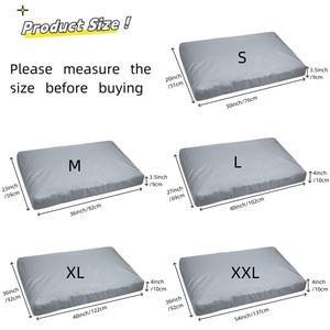 Luxuriöse Wasserdichte Graue Oxford-Stoff Hundekäfigauflage Waschbarer Ersatz-Bettbezug für den Außenbereich Einfarbiges Muster D1 - Product Image 6