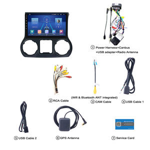 Carplay 10.1 pollici Android 14 lettore DVD per auto per Jeep Wrangler <span class=keywords><strong>3</strong></span> JK 2010-2017 RHD navigazione GPS autoradio Audio Video multimediale - Product Image 6