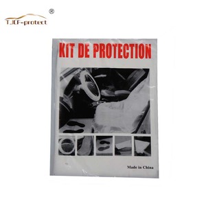 <span class=keywords><strong>Plastique</strong></span> <span class=keywords><strong>Jetable</strong></span> Couverture de <span class=keywords><strong>Volant</strong></span> pour Auto Voiture entretien kit 5 en 1 ensemble propre - Product Image 5