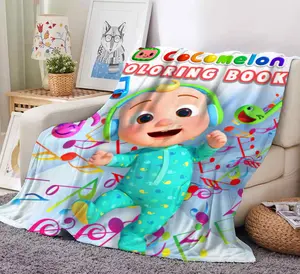 Cartoon Pattern Digital Printing Wholesale Manufacturer Kids Flannel Blanket