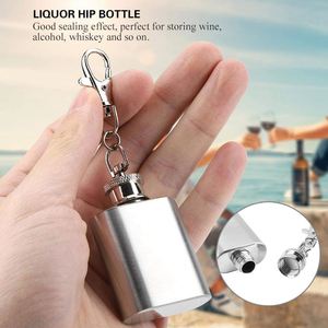 Logo Customize Stainless Steel Keychain Flask Keychain <b>Whiskey</b> Bottle With Keychain Flat Lid <b>Jug</b> - Product Image 4