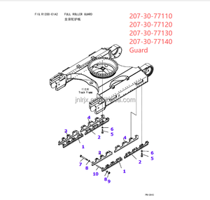מעקה הגנה על קישור מגן 207-30-77110 207-30-77120 207-30-77130 207-30--30-77140 לחפר קומאצו - Product Image 4