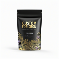 Pochette refermable holographique en Mylar de marque avec valve unidirectionnelle pour emballage cosmétique 300 ml, finition mate