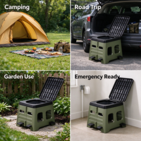 Toilette pliable légère et portable pour le camping, la randonnée et les situations d'urgence - Toilette de voyage en plastique PP imperméable pour adultes