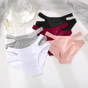 FINETOO 2022 New High Quality Wholesale Women Design Waist Cotton Comfortable Solid Colors panties ladies underwear Good Price