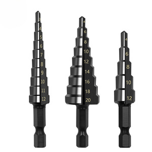 Metric <b>Step</b> <b>Drill</b> Bits 3-12 4-20 Hex Shank TiCN Coated For Steel Drilling - Product Image 1